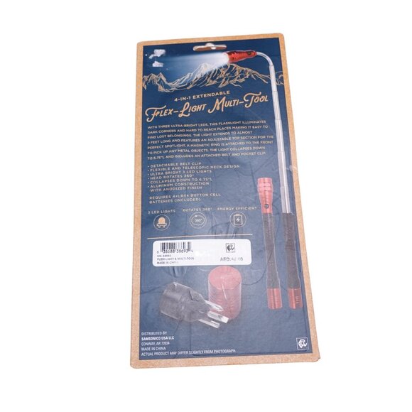 NWT Samsonico 4 in 1 Extendable Flex Light Multi Tool Flashlight Rotates 360 - Picture 4 of 6